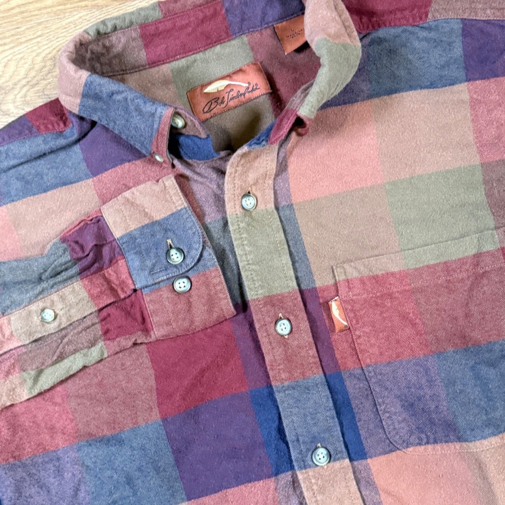 Bob Timberlake Men's‎ Large Flannel Button Down Shirt Long Sleeve Casual